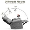 Oversized Rocker Recliner Chair - Manual PU Leather Swivel Chair with Thick Sponge Cushion, Comfort Armrests for Living Room & Bedroom - 3 of 4