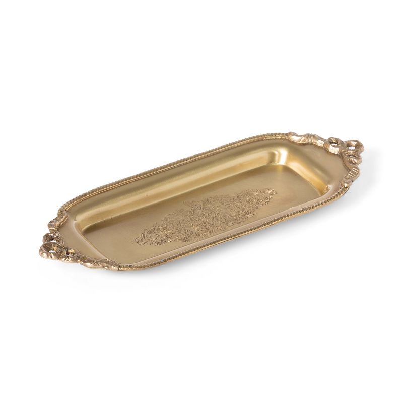 Park Hill Collection Antique Brass Tip Tray, 3 of 4