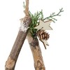 Northlight 13.75" Snowy Pinecone Branch Christmas Star Wall Decor - 4 of 4