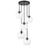 Elegant Lighting Baxter 5 Lights Black Pendant With Clear Glass - 2 of 4