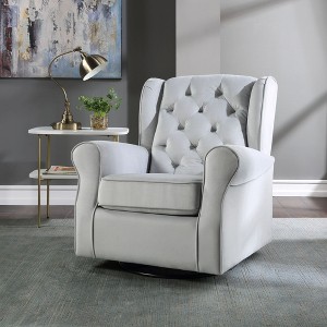 Fabric Glider Chair with Swivel, Comfortable Foam-Filled Accent Chair - 1 of 4