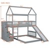 NicBex Twin Over Twin Bunk Bed with Safety Guardrail and Slide,House Loft Bed with Ladder,Modern Bunk Beds,Noise Reduced Bunk Beds for Bedroom - 3 of 4