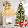 Whisen 6FT Prelit Artificial Christmas Tree with 380 Lights, 1264 Tips, Frosted Greenery with Red Berries, Natural Pinecones - Green - 3 of 4