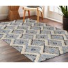Hand-Tufted Printed Diamond Geometric Cotton-Wool Blend Indoor Area Rug by Blue Nile Mills - 2 of 4