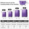 HDZNVF Luggage Sets 4 pcs with Bag Spinner Suitcase with TSA Lock Lightweight Luggages, Purple - 2 of 4