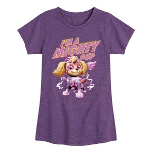 Girls' - Paw Patrol - Skye Mighty Pup Fitted Short Sleeve Graphic T-Shirt - 1 of 4