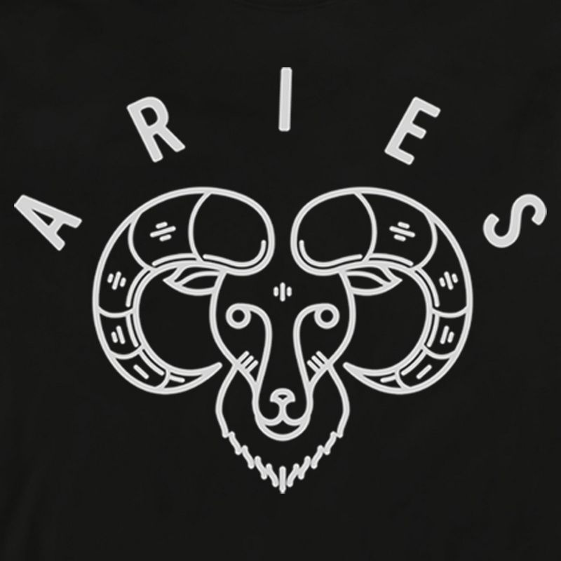 Men's Lost Gods Zodiac Aries Ram Symbol Long Sleeve Shirt, 2 of 5