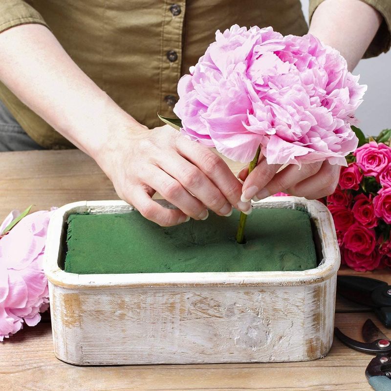 Juvale 6 Pack Floral Foam Blocks - Wet Foam Bricks for Florists, Crafts, Fresh Flower Arrangements (9 x 4 x 3 In, Green), 2 of 7