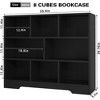 Book Shelf, Cubes Storage Organizer, Freestanding Bookshelf Cube Shelf for Bedroom, Living Room, 3-Tier Open Bookshelf Wooden Bookcase - 2 of 4