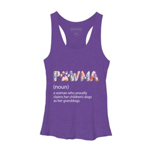 Women's Design By Humans Grandmother Loves Grandogs Pawma By littlesenh1 Racerback Tank Top - 1 of 2
