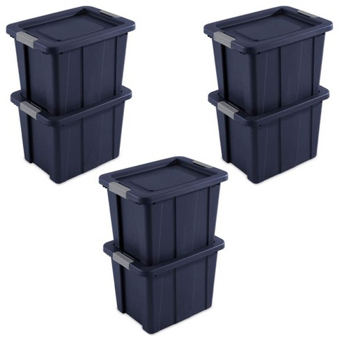 Sterilite 18 Gal Latch And Carry, Stackable Storage Bin With