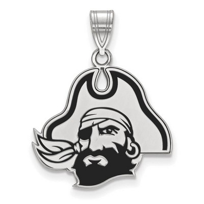 Black Bow Jewelry Sterling Silver East Carolina Pirates NCAA Large Pendant