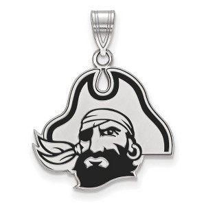 Black Bow Jewelry Sterling Silver East Carolina Pirates NCAA Large Pendant - 1 of 3