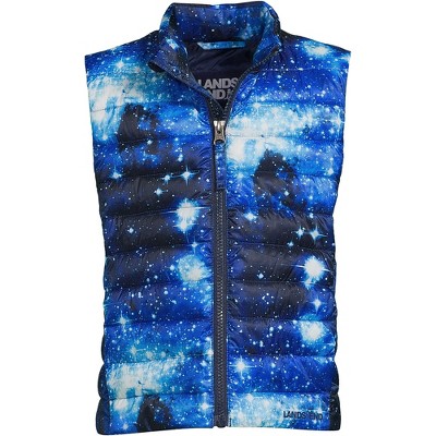 Lands' End Kids Thermoplume Packable Hooded Jacket - Medium - Blue Galaxy  Space : Target