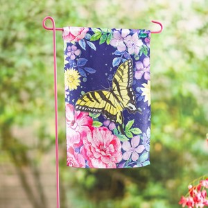 Evergreen Midnight Butterfly Garden Flag 12.5 x 18 Inches Indoor Outdoor Decor - 1 of 3