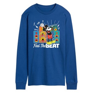 Men's - Disney - Mickey Feel The Beat Long Sleeve Graphic T-Shirt - 1 of 4