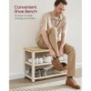 28.7" Shoe Rack Bench 3-Tier Shoe Shelf Storage Bench with Metal Mesh Shelves and Seat Shoe Rack - 3 of 4
