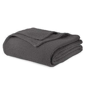 Whisper Organics Adult Organic Cotton Waffle Knit Blanket – Lightweight, 320 GSM, All-Season – Multiple Sizes & Colors - 1 of 4