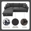 NicBex Modern Sectional Sofa,L-Shaped Couch Set with 2 Pillows and Convertible Ottoman for Living Room,Apartment,Office,Gray - 4 of 4