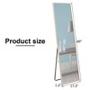 Full Length Mirror, Hanging Or Leaning Against Wall With Stand Solid Wood Frame, Floor Mirror For Living Room Dressing Room - 3 of 4