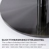 Gray Black Titanium Stainless Steel Bar Stools,Grade Modern Leather Bar Chair with Backrest - 2 of 4