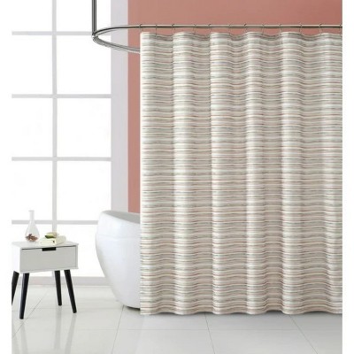 LunaLulinlk 13-Piece Stripe Fabric Shower Set, Multicolor Brown