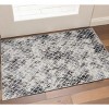 HomeRoots 2' X 3' Gray And Ivory Geometric Area Rug - 2 of 4