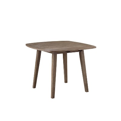 Gray Rubberwood 3-Piece Drop Leaf Dining Set