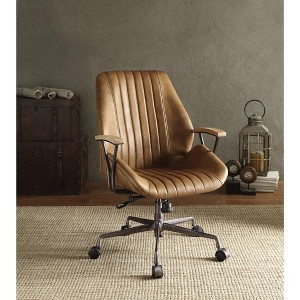 TiramisuBest Ergonomic Executive Office Chair with Adjustable Height, Swivel, 5 - Star Base and Fixed Wooden Armrests - 1 of 4