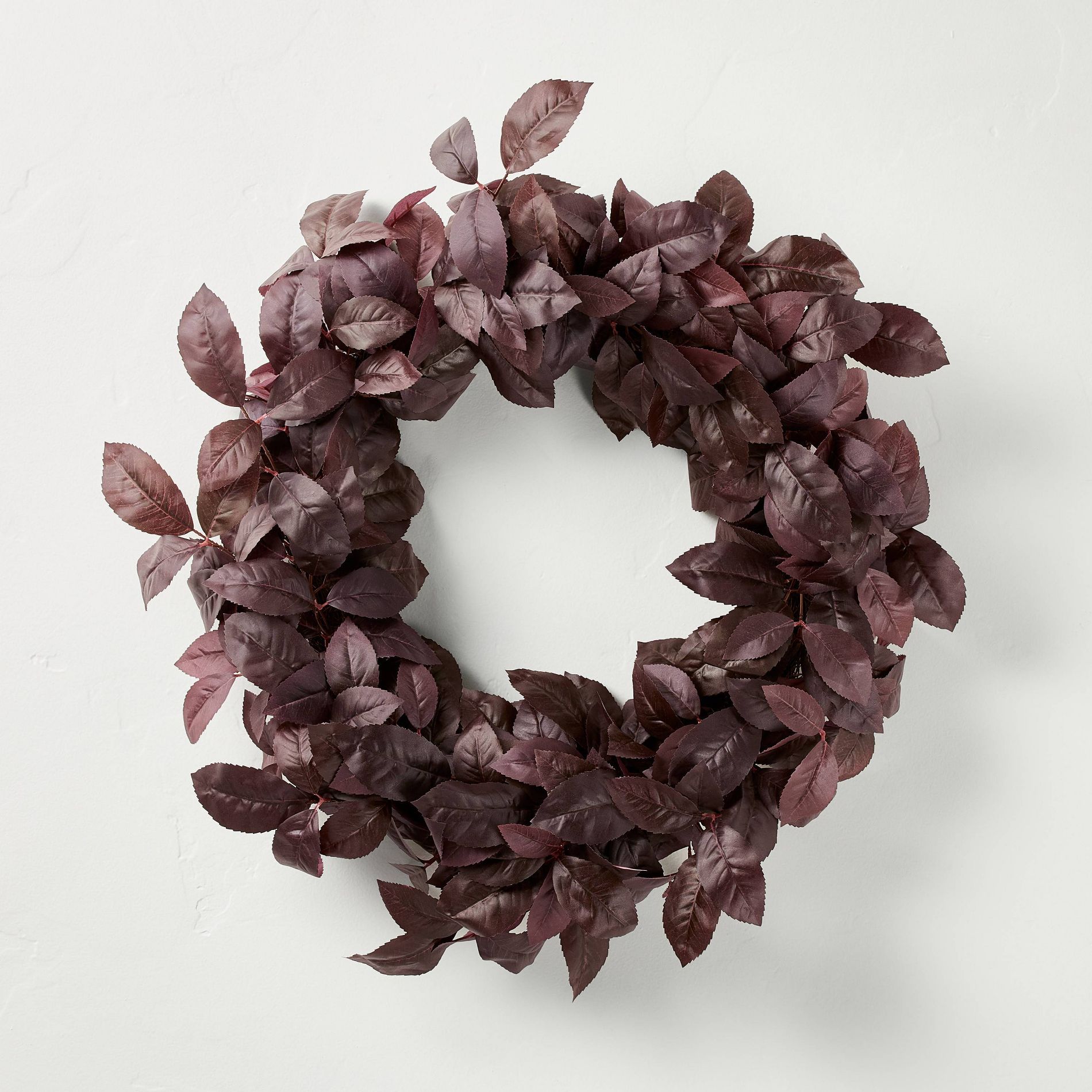 26" Black Plum Leaf Fall Wreath - Hearth & Hand™ with Magnolia