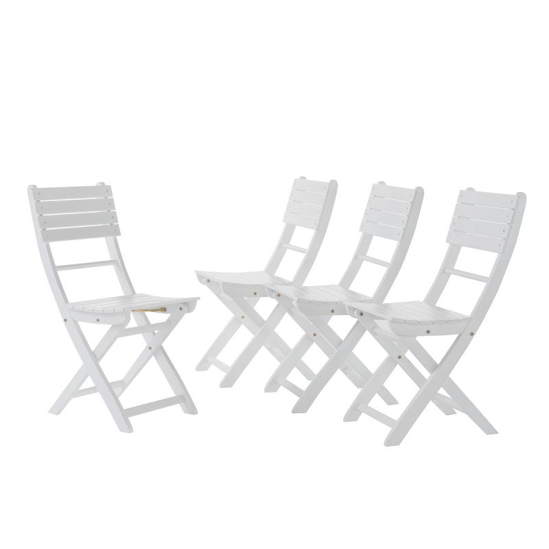 Positano 4pk Acacia Wood Folding Dining Chairs - Christopher Knight Home, 1 of 6