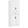 Gulches Classic 67" Tall Freestanding Kitchen Pantry Cabinet - 4-Door with Drawer & Adjustable Shelves, White 23.5"W x15"D x67"H - 2 of 4