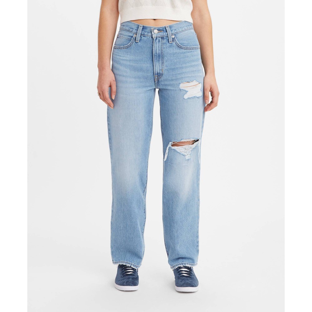 Levi's® Women's Mid-Rise '94 Baggy Straight Jeans - Medium Indigo Destructed 27 -  85616476