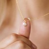 Turandoss Pearl Necklaces for Women Trendy, Dainty 18K Gold Plated Pearl Pendant Necklace, Bride Bridesmaid Gifts Wedding Birthday Gifts, 16+2.5In - 3 of 4