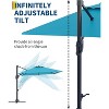 10' x 10' Heavy Duty Cantilever Patio Umbrella, Square Offset Aluminum Offset Sun Shade Outdoor Umbrella with 360-Degree Rotation for Backyard - 4 of 4