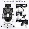 Office Chair, Ergonomic Desk Chair with Adjustable Lumbar Support, High Back Chair, for Home, Office, Study, Gaming, Black - 2 of 4