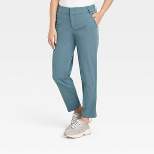 Women's Mid-Rise Slim Straight Fit Side Split Trousers - A New Day™