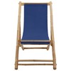vidaXL Deck Chair Dark Grey Bamboo and Canvas (100% Polyester) Standard - 2 of 4