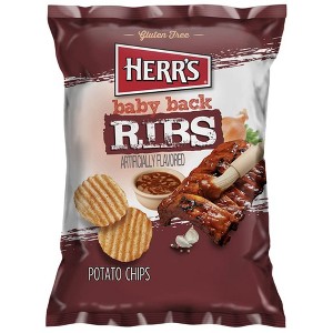Herr's Baby Back Ribs Potato Chips - 1 Oz Bag (Pack of 12) - 1 of 1