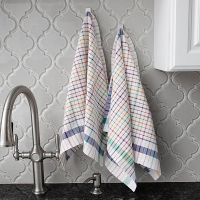 Multicolor Cotton Plaid Kitchen Towel Set