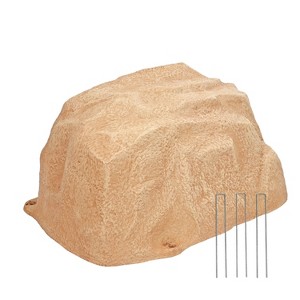 Sunnydaze Outdoor Low-Profile Polyresin Landscape Rock Septic Cover with Stakes - xx" - 1 of 4