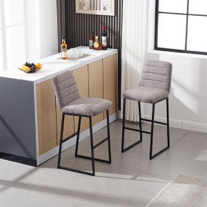 2pcs/set High Bar Stool Chairs With Solid Wood LegsPU Leather Upholstered Barstools 265lbs Max Weighing Capacity For Kitchen Island Bar Livingroom - 1 of 4