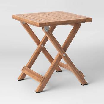 Ferron Mahogany FSC Wood Folding Accent Table - Threshold™ designed with Studio McGee