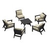 WestinTrends Avalon Outdoor 6-Piece Modular Sectional Patio Furniture Sofa Set, Black/Beige - 4 of 4