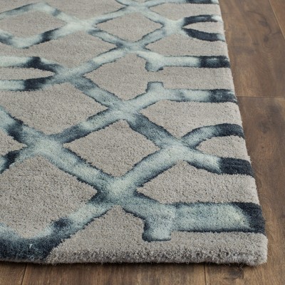 Charcoal Grey Elegance 7' Square Hand-Tufted Wool Rug