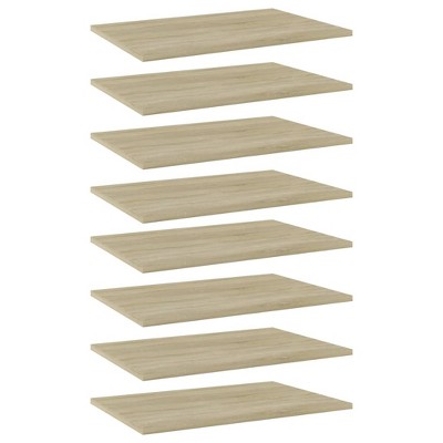 vidaXL Bookshelf Boards 8 pcs Sonoma Oak 23.6 in.x15.7 in.x0.6 in. Engineered Wood