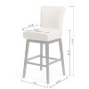 TOAOTBNBO 360 ° Swivel Bar Stools with Soft Cushion, Counter Height Barstools with Wooden Legs, Modern Bar Chairs for Dining Room, Beige - 3 of 4