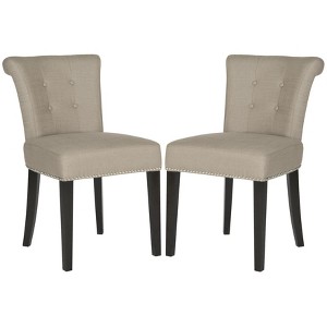 Sinclair 21" H Dining Chair With Nail Head Trim (Set of 2) - MCR4705 - Safavieh Couture - 1 of 4