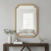 Okak Modern Rounded Corner Decorative Wall Mirror for Entryway,Bathroom,Solid Wood Home Decor Vanity Mirror for Bedroom - 2 of 4