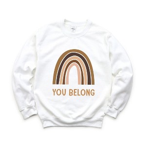 Simply Sage Market Women's Graphic Sweatshirt You Belong Rainbow - 1 of 4